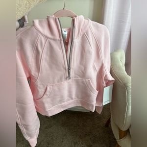 lululemon scuba half zip strawberry milkshake